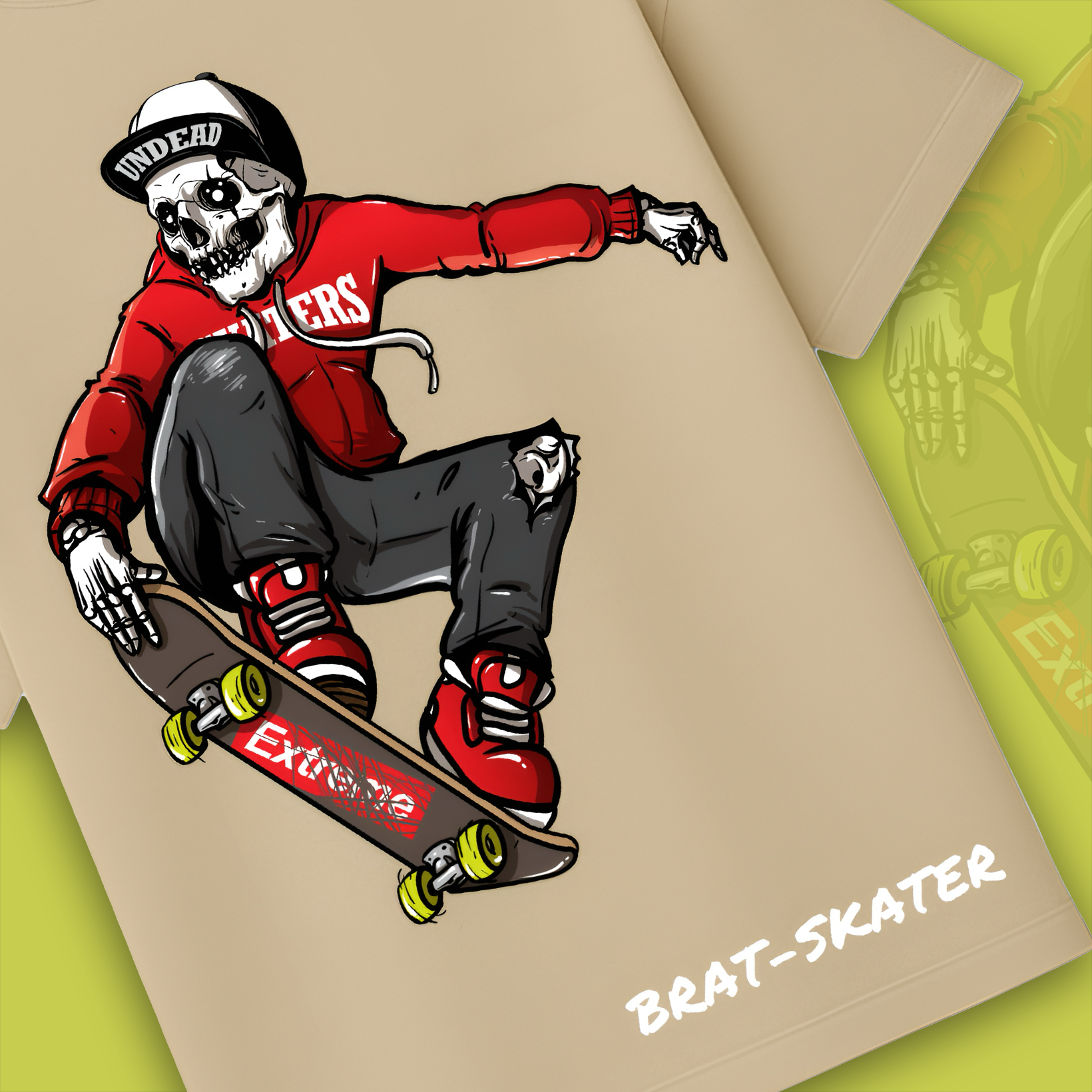 Undead Brat-Skater Oversized Tee