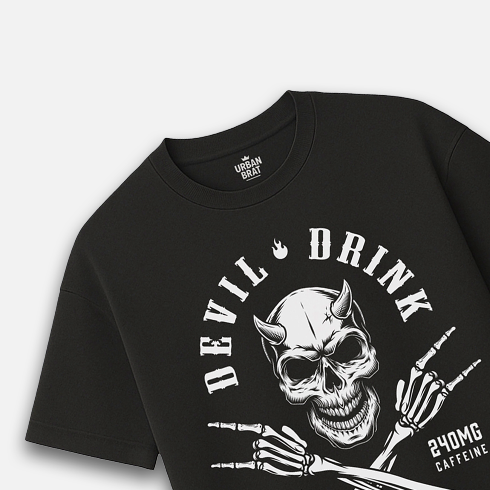 Devil Drink Skull Oversized Tee