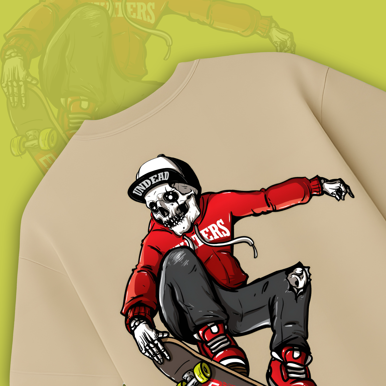 Undead Brat-Skater Oversized Tee