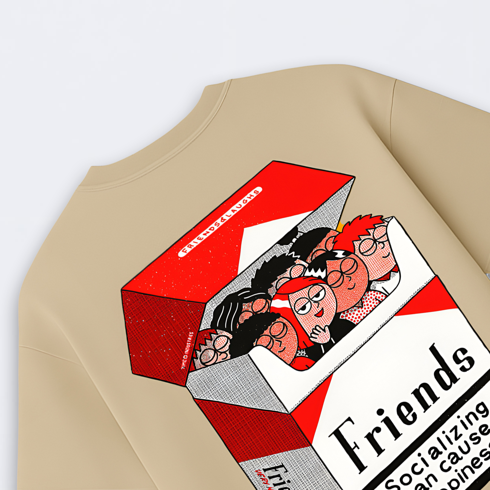 Friends Cigarette Box Oversized Tee