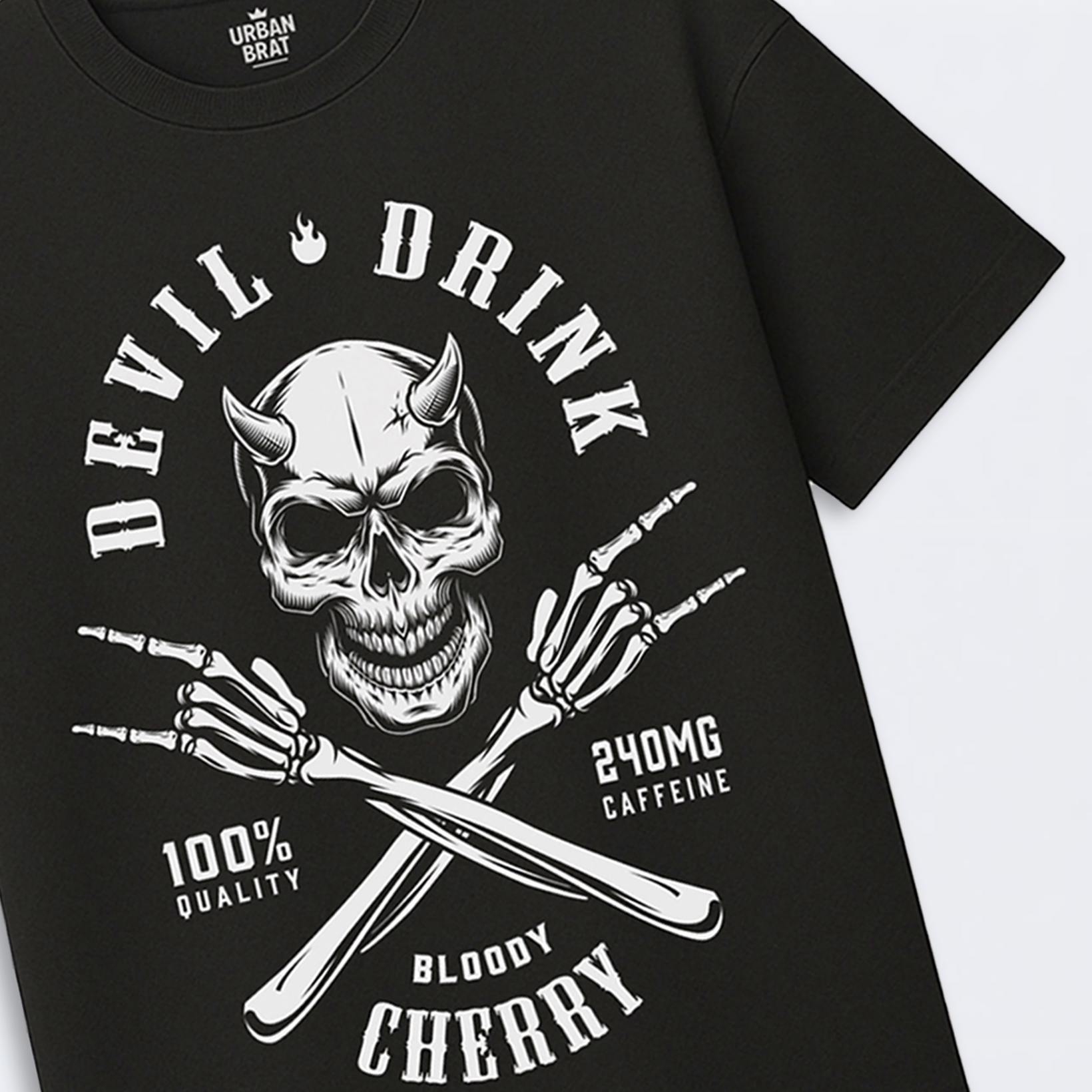 Devil Drink Skull Oversized Tee