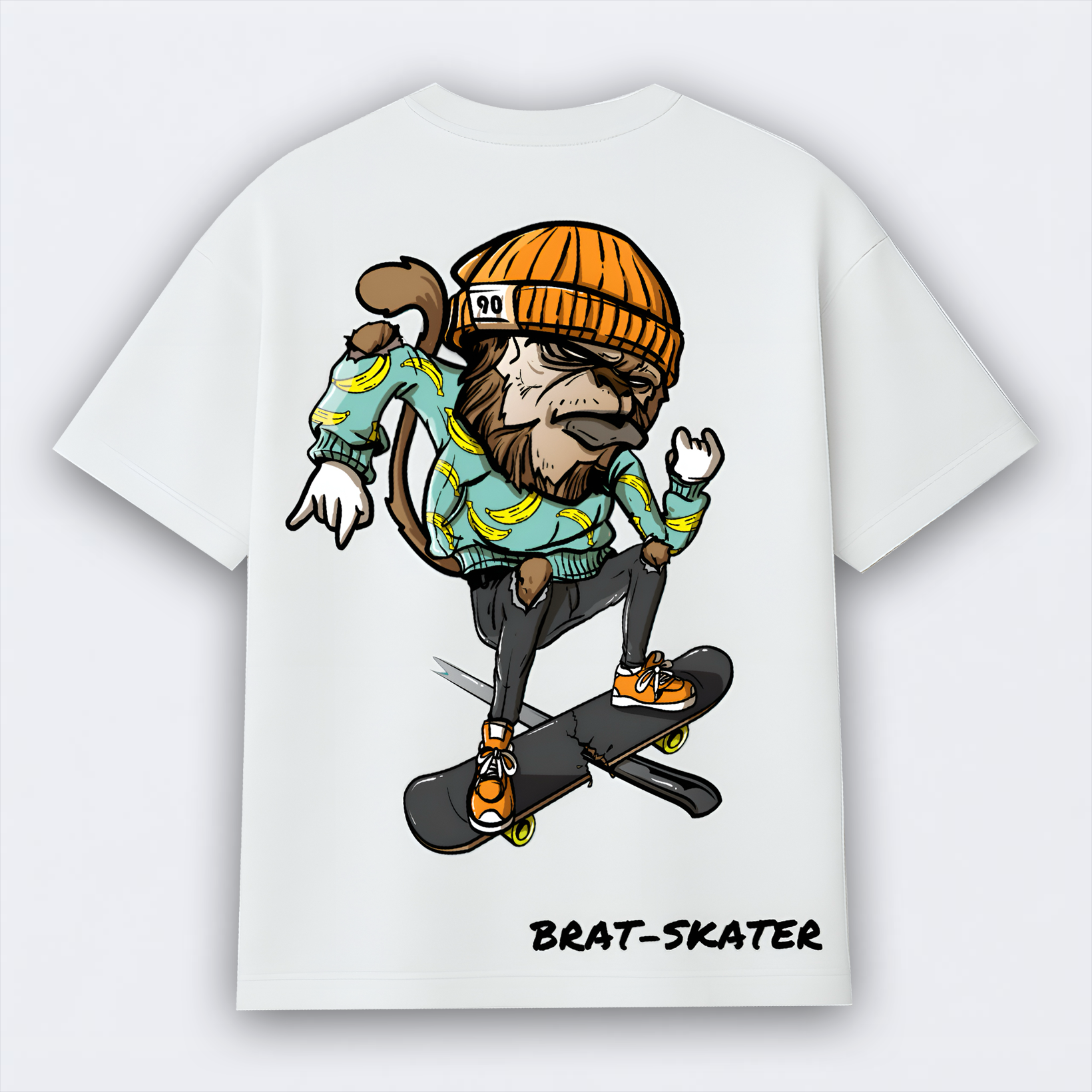 Rebel Monkey Brat-Skater Oversized Tee