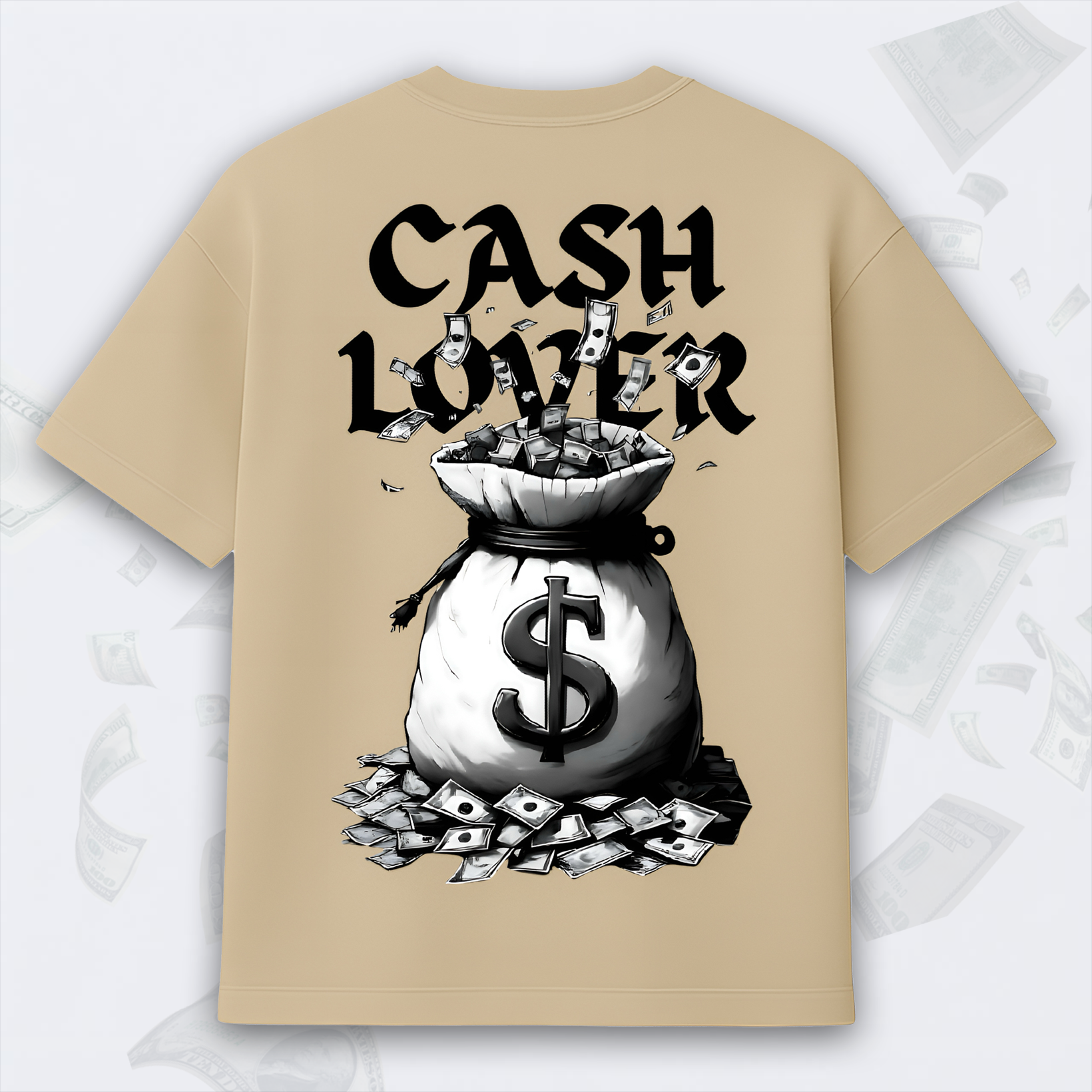 Cash Lover Printed Oversized Tee
