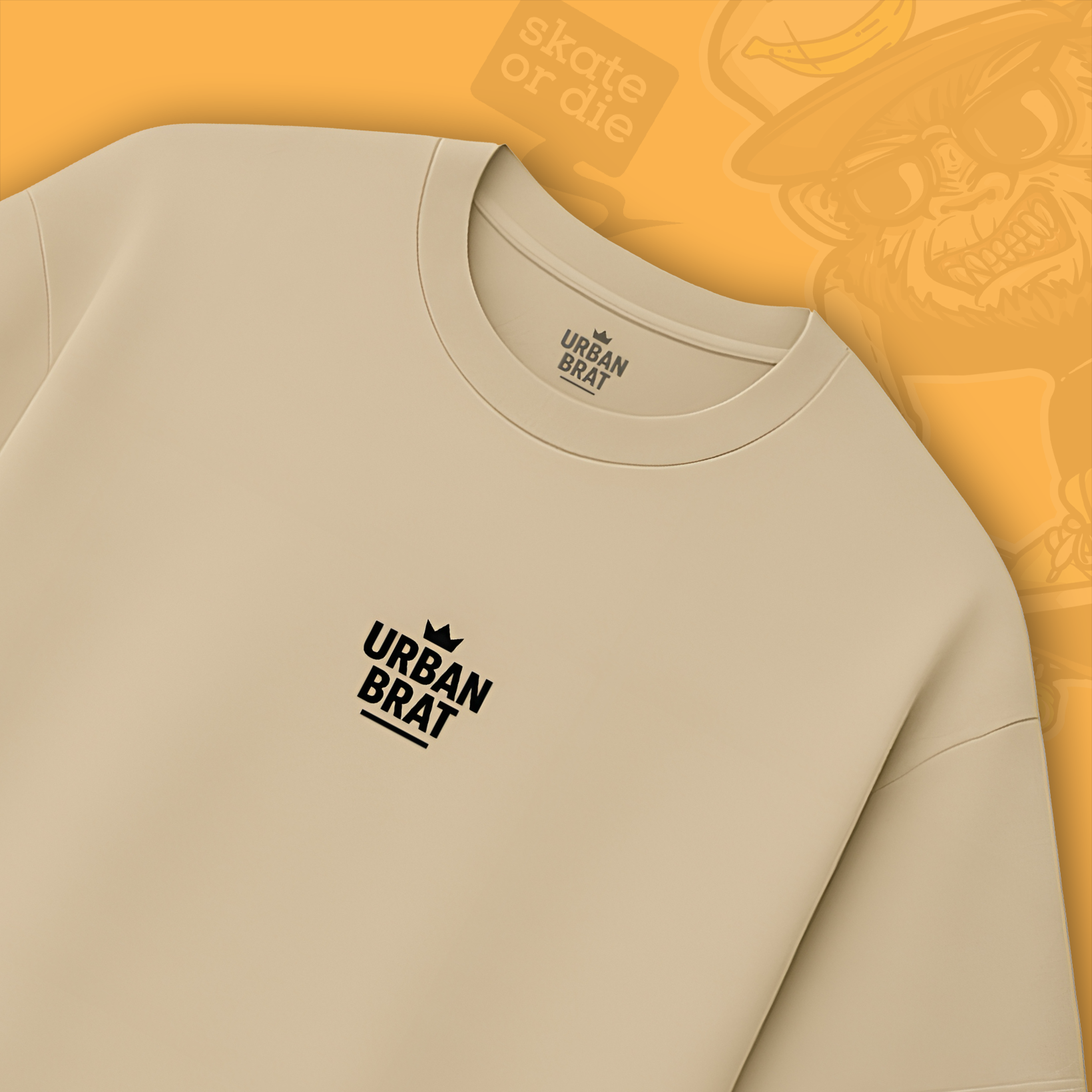 Banana Flip Monkey Brat-Skater Oversized Tee