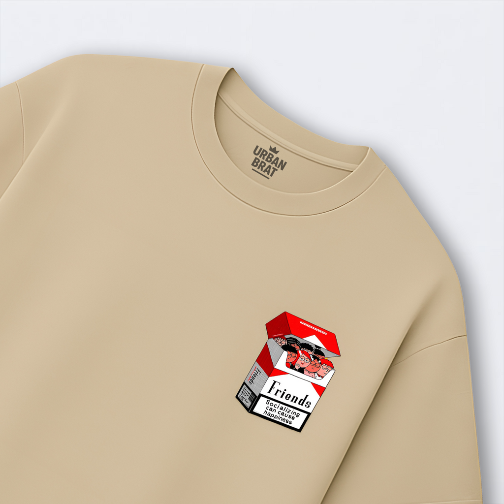Friends Cigarette Box Oversized Tee