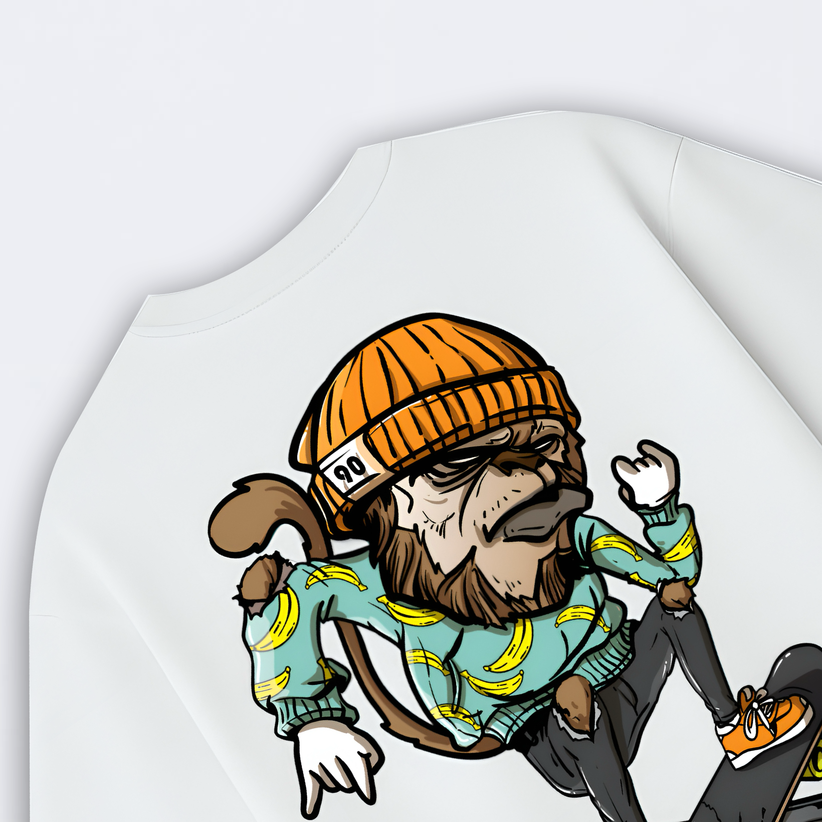 Rebel Monkey Brat-Skater Oversized Tee