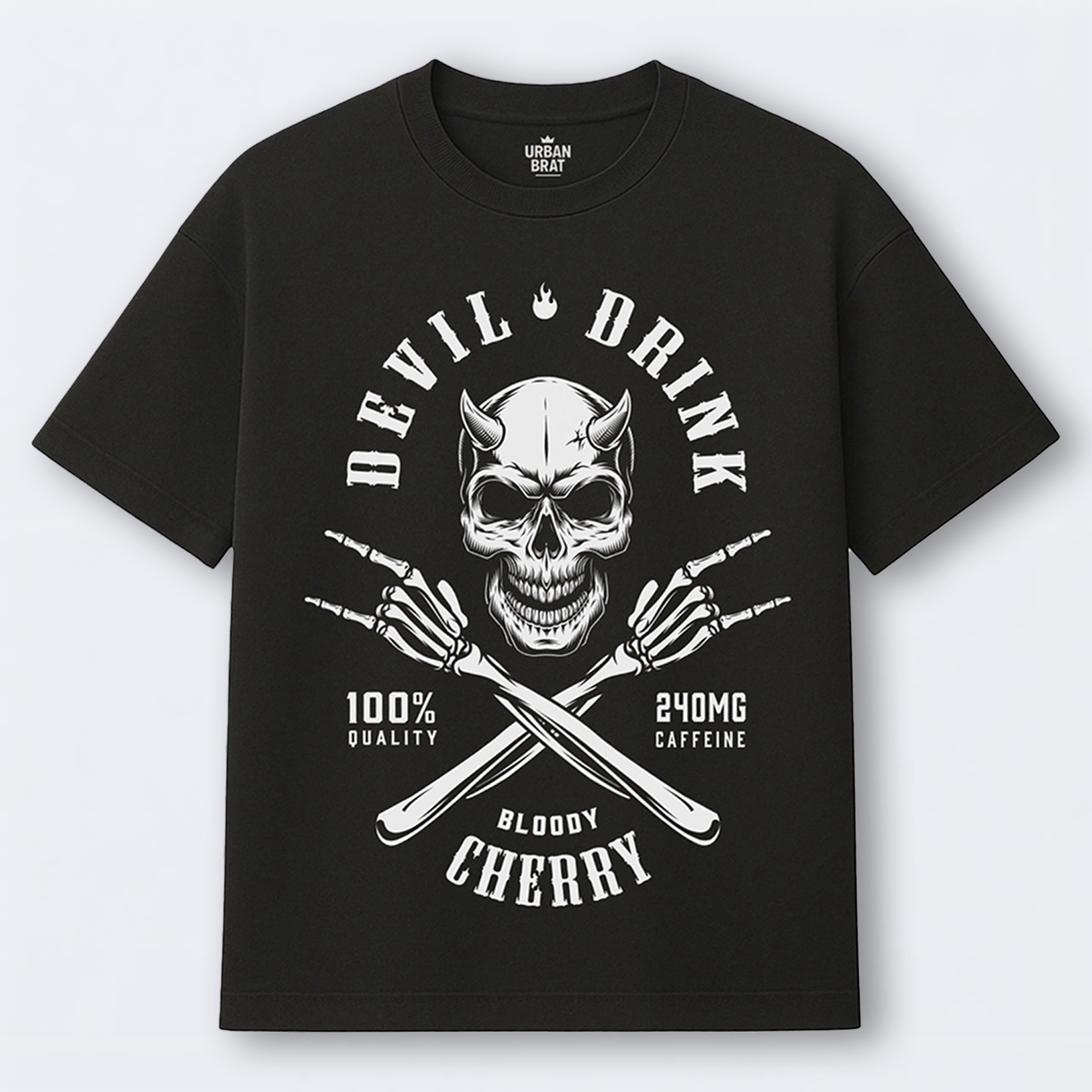 Devil Drink Skull Oversized Tee